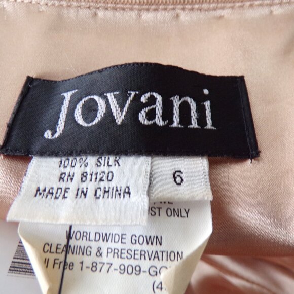 NWOT Jovani SILK mini dress 6 Pastel Spring Chic Feminine Floral Lace Romantic - Picture 10 of 11